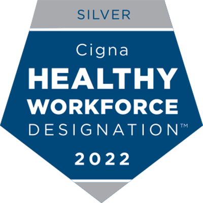 Recognition Stamp for Silver Level Cigna Healthy Workforce Designation
