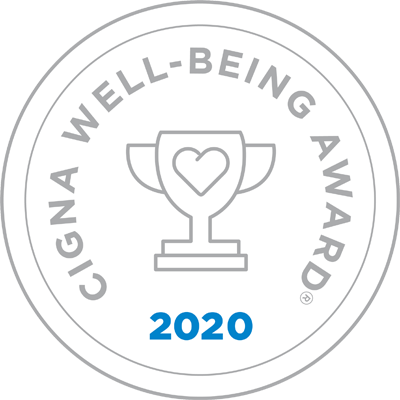 Recognition Stamp for Cigna Well-Being Award in 2020