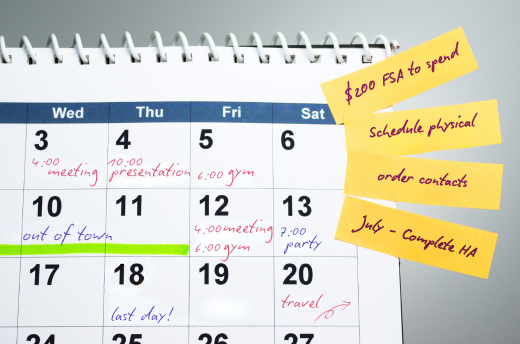 calendar image highlighting end of year health benefits tasks year-end-calendar